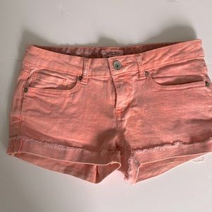 Pink jean shorts
